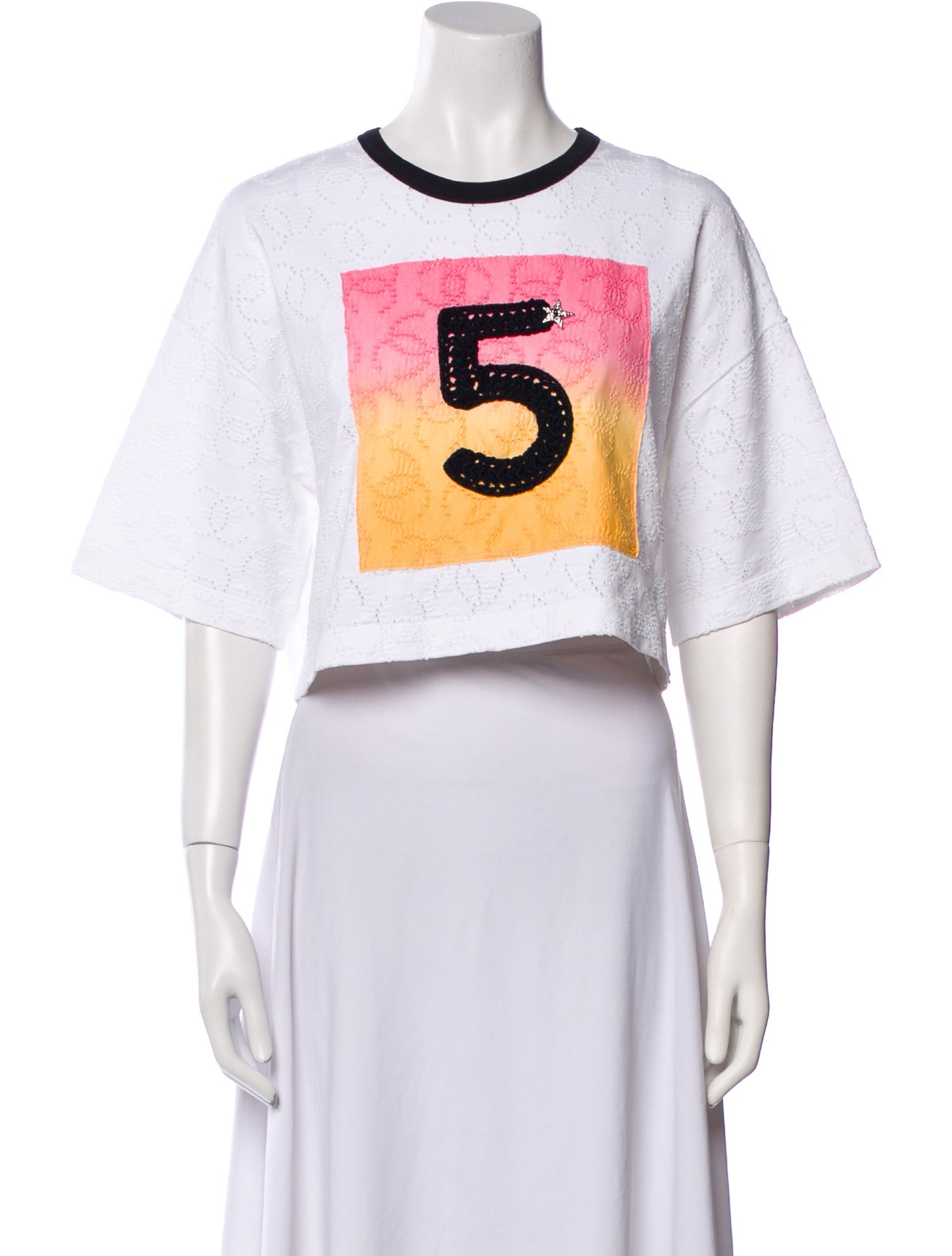 Chanel 2024 Graphic Print Crop Top