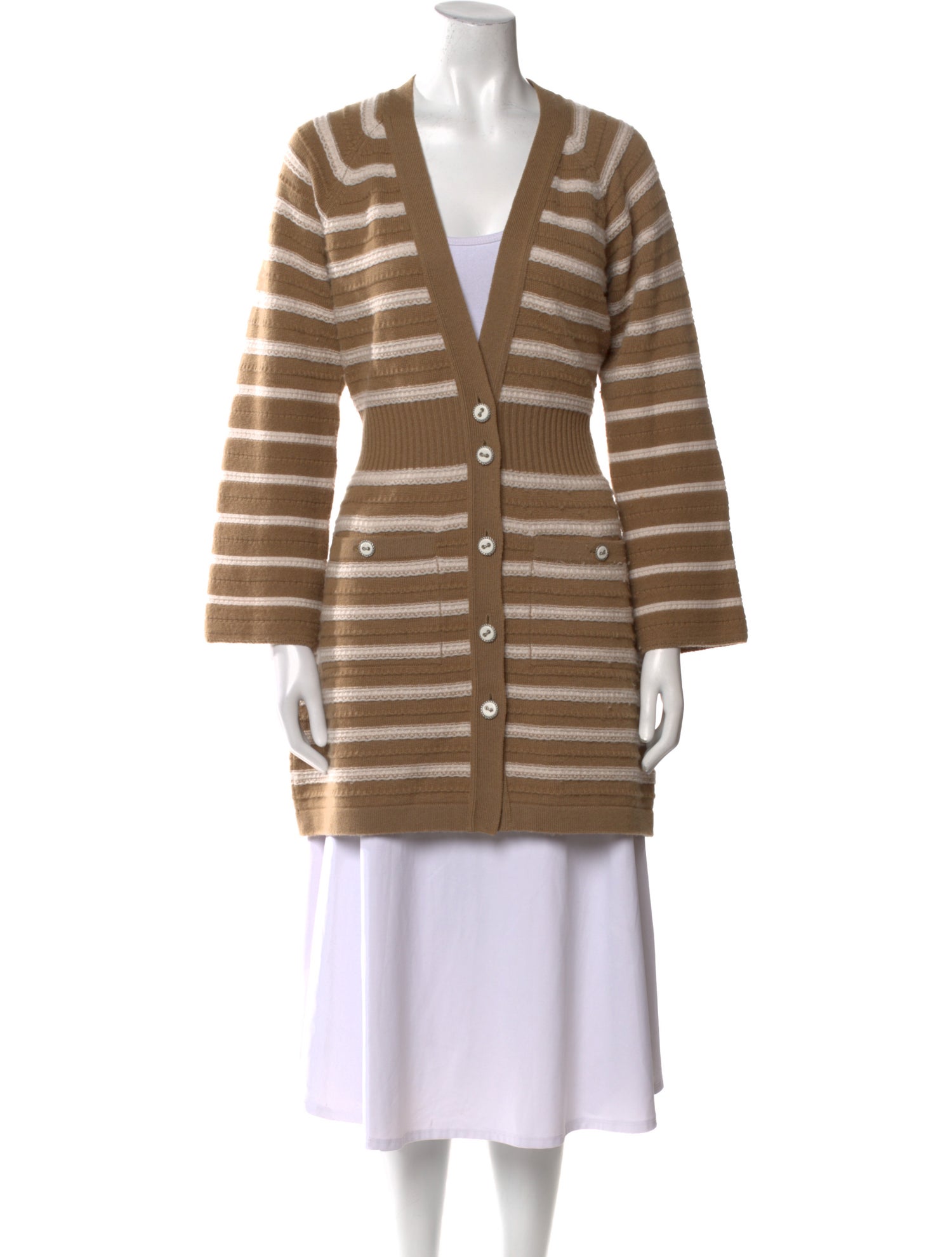 Chanel 2015 Striped Cashmere Sweater