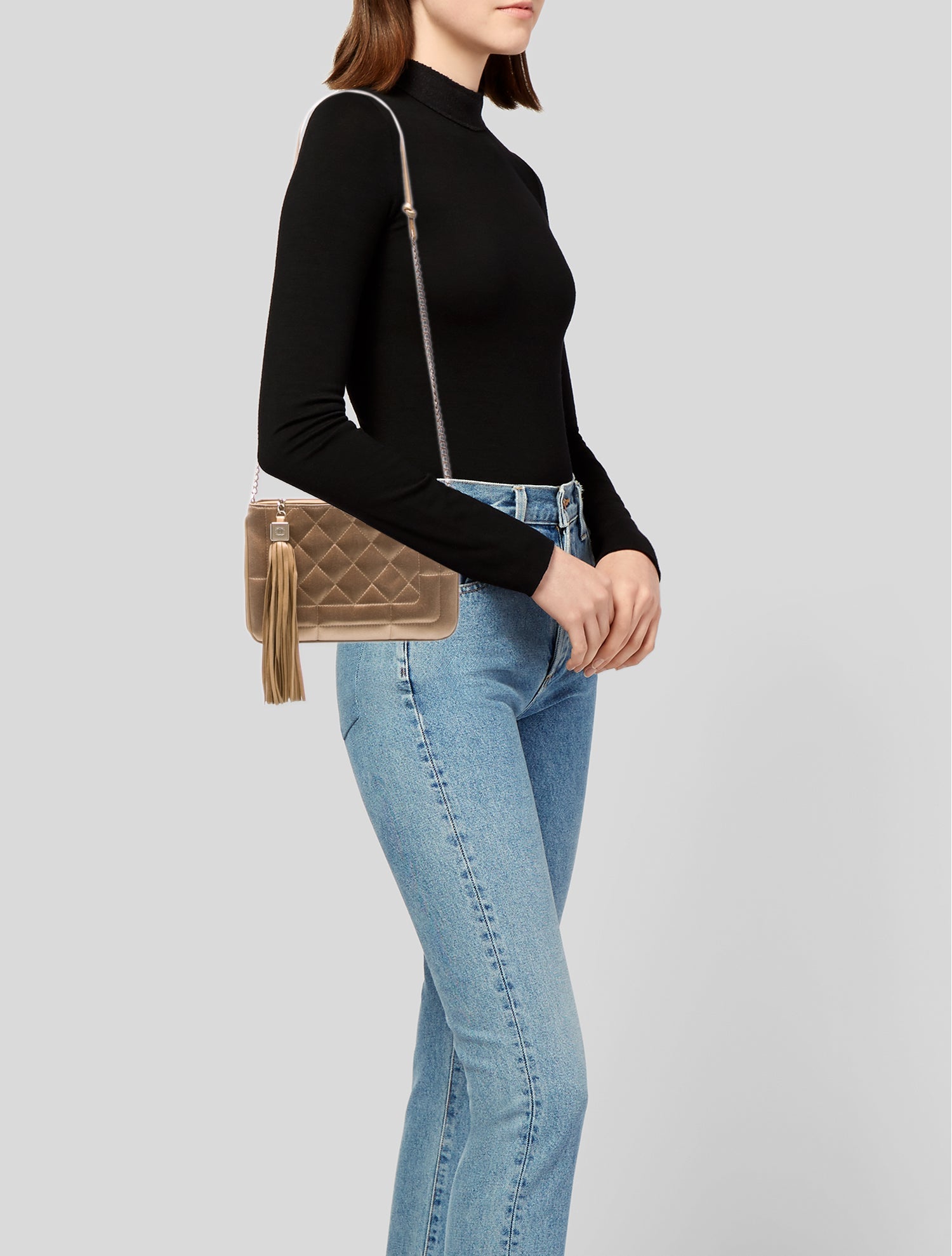 Chanel Satin Tassel Shoulder Bag