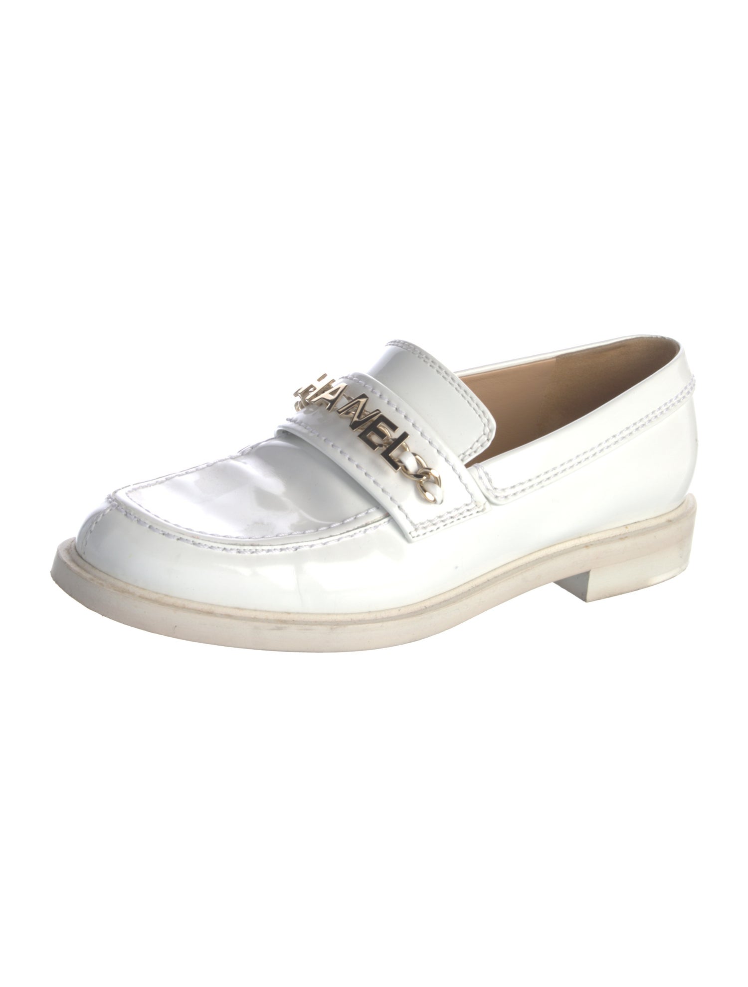 Chanel Interlocking CC Logo Calfskin Loafers
