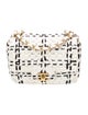 Chanel 2023 Tweedy Raffia Mini Square Flap Bag