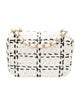 Chanel 2023 Tweedy Raffia Mini Square Flap Bag