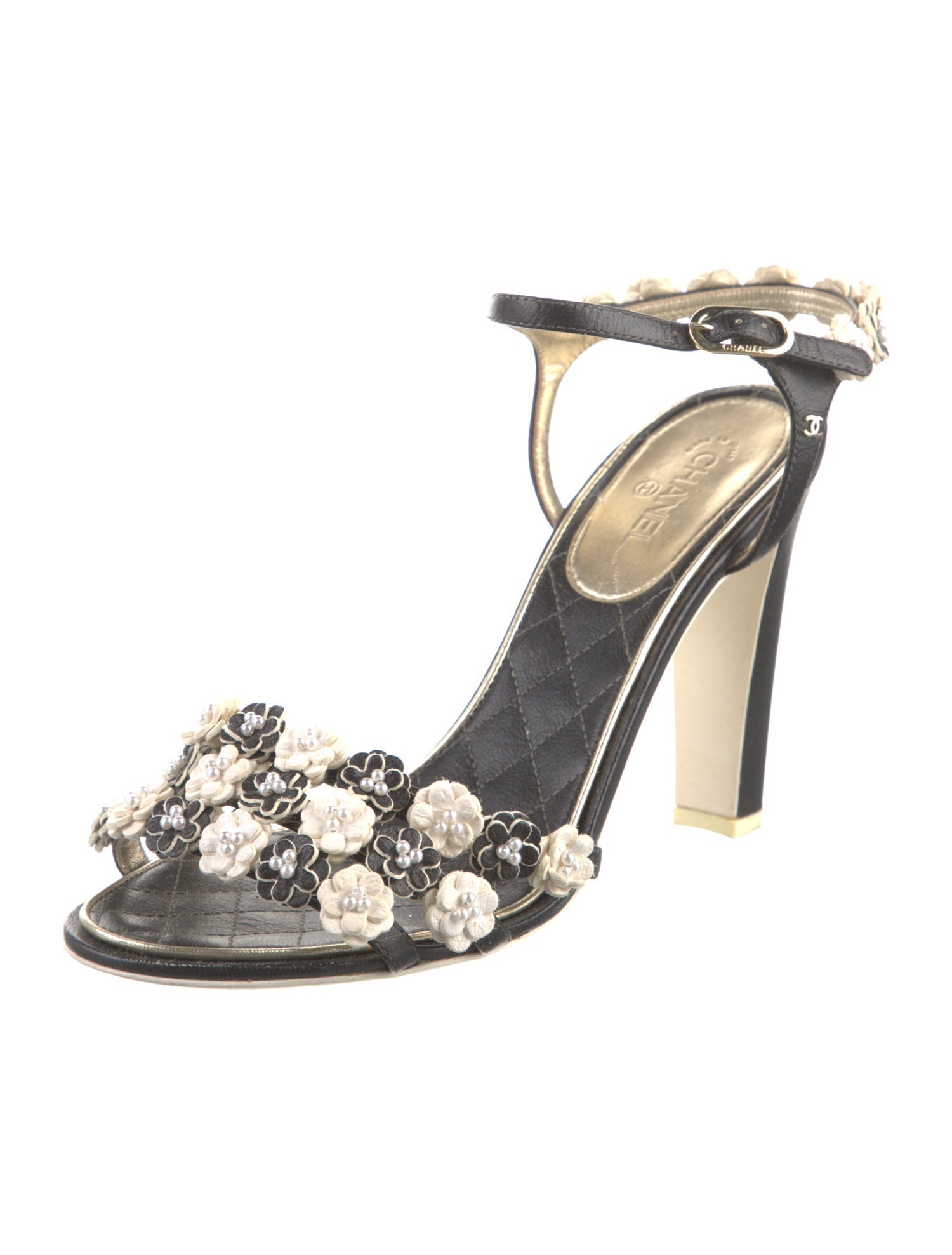 Chanel 2015 Interlocking CC Logo Sandals