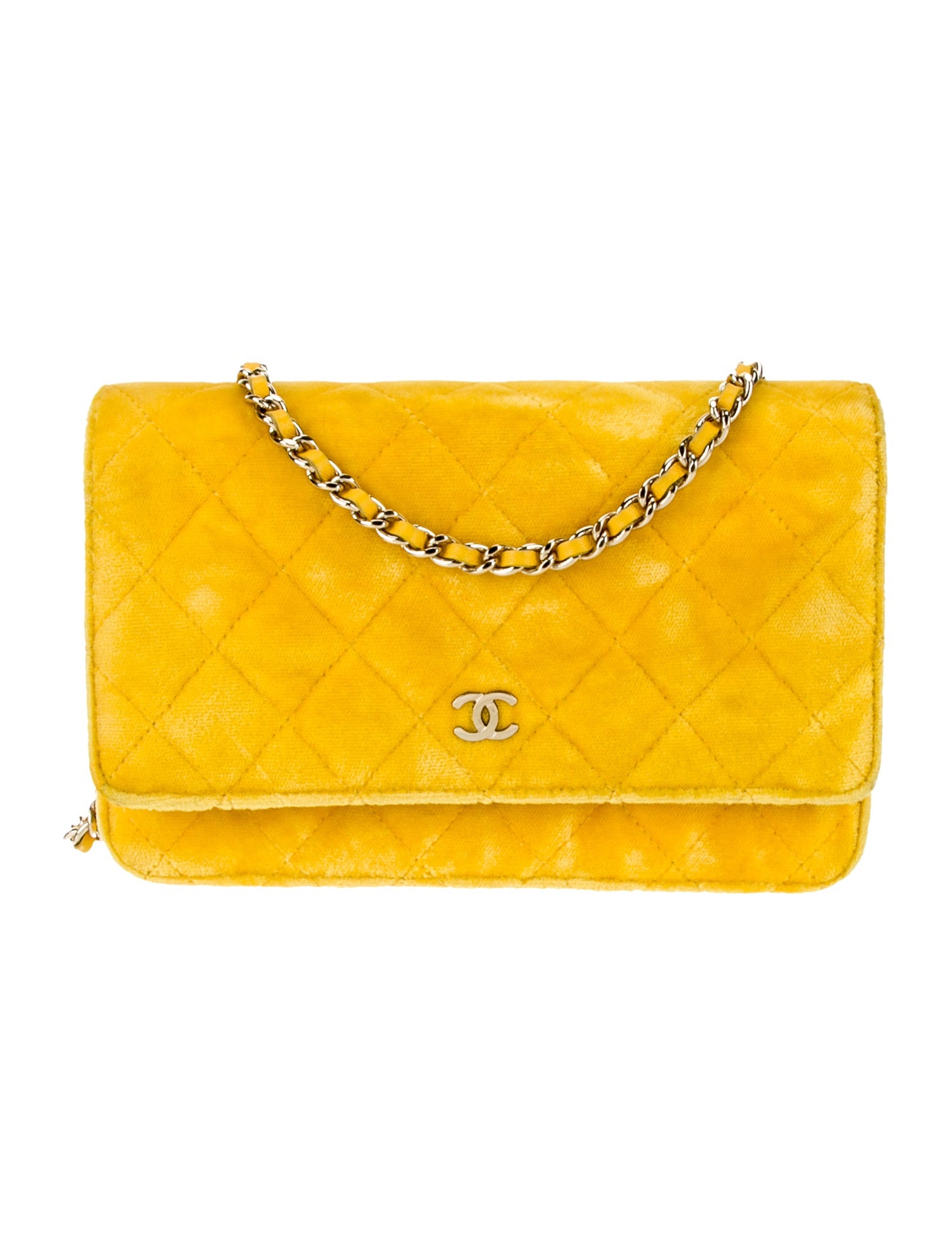 Chanel Classic Velvet Wallet On Chain
