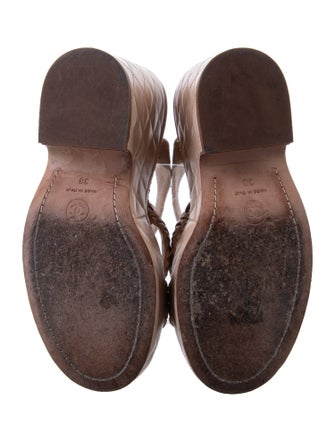 Chanel Interlocking CC Logo Leather Sandals