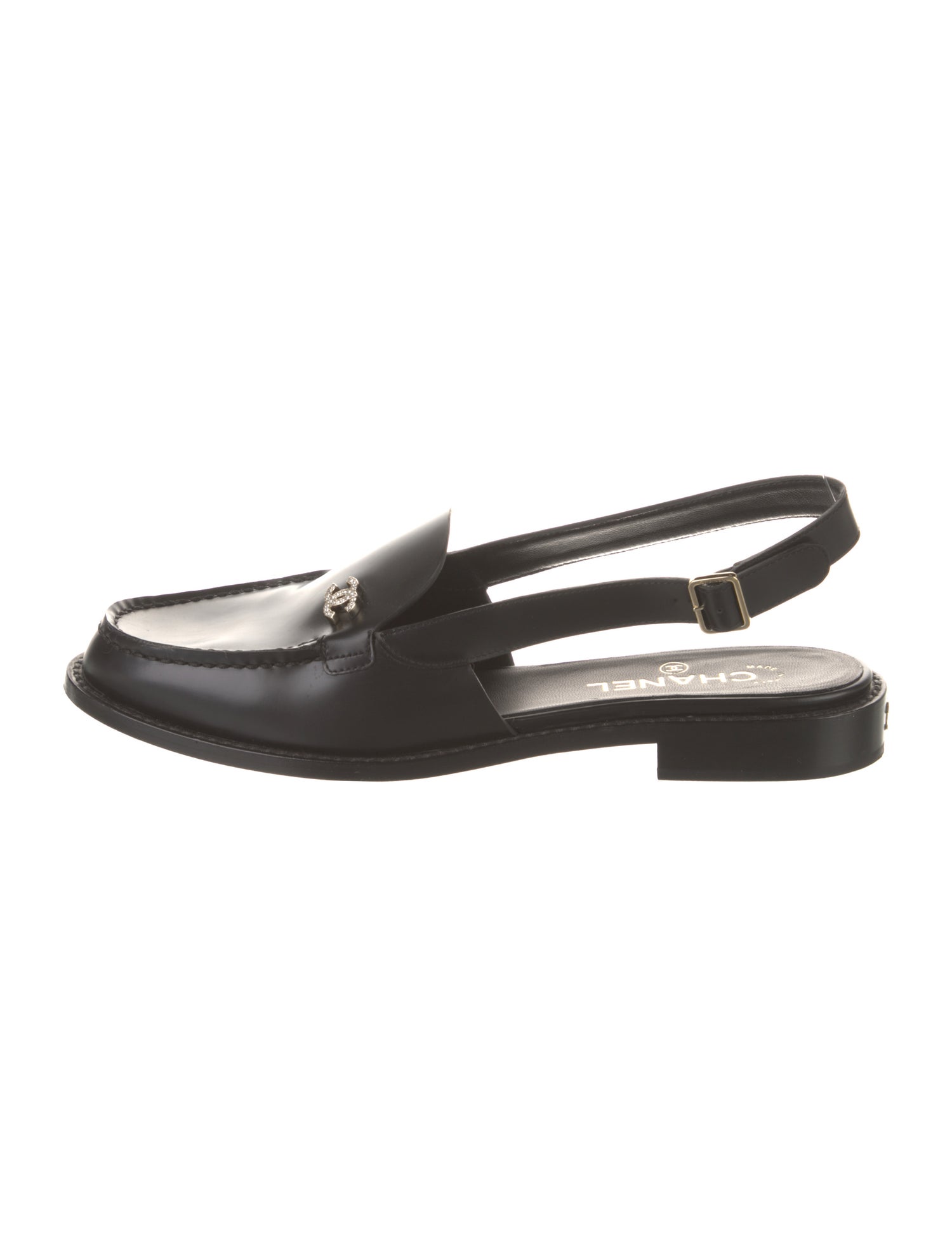 Chanel 2025 Interlocking CC Logo Slingback Flats