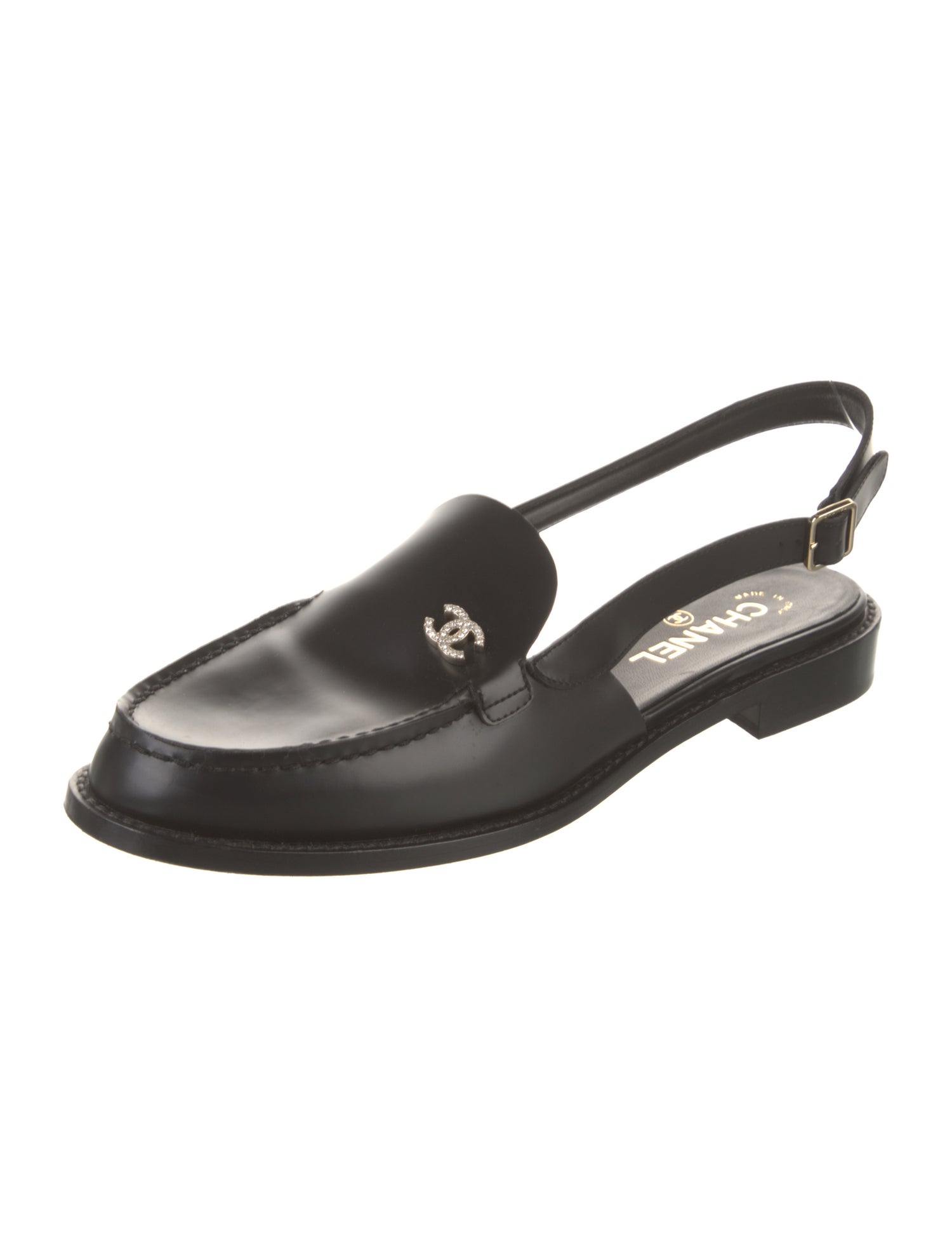 Chanel 2025 Interlocking CC Logo Slingback Flats
