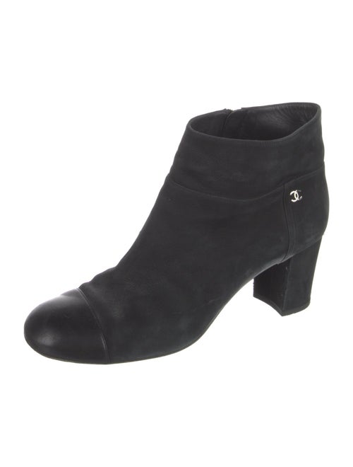 Chanel Interlocking CC Logo Nubuck Boots