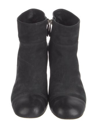 Chanel Interlocking CC Logo Nubuck Boots