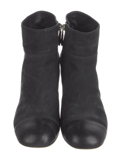 Chanel Interlocking CC Logo Nubuck Boots