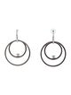 Chanel Strass CC Circle Drop Earrings