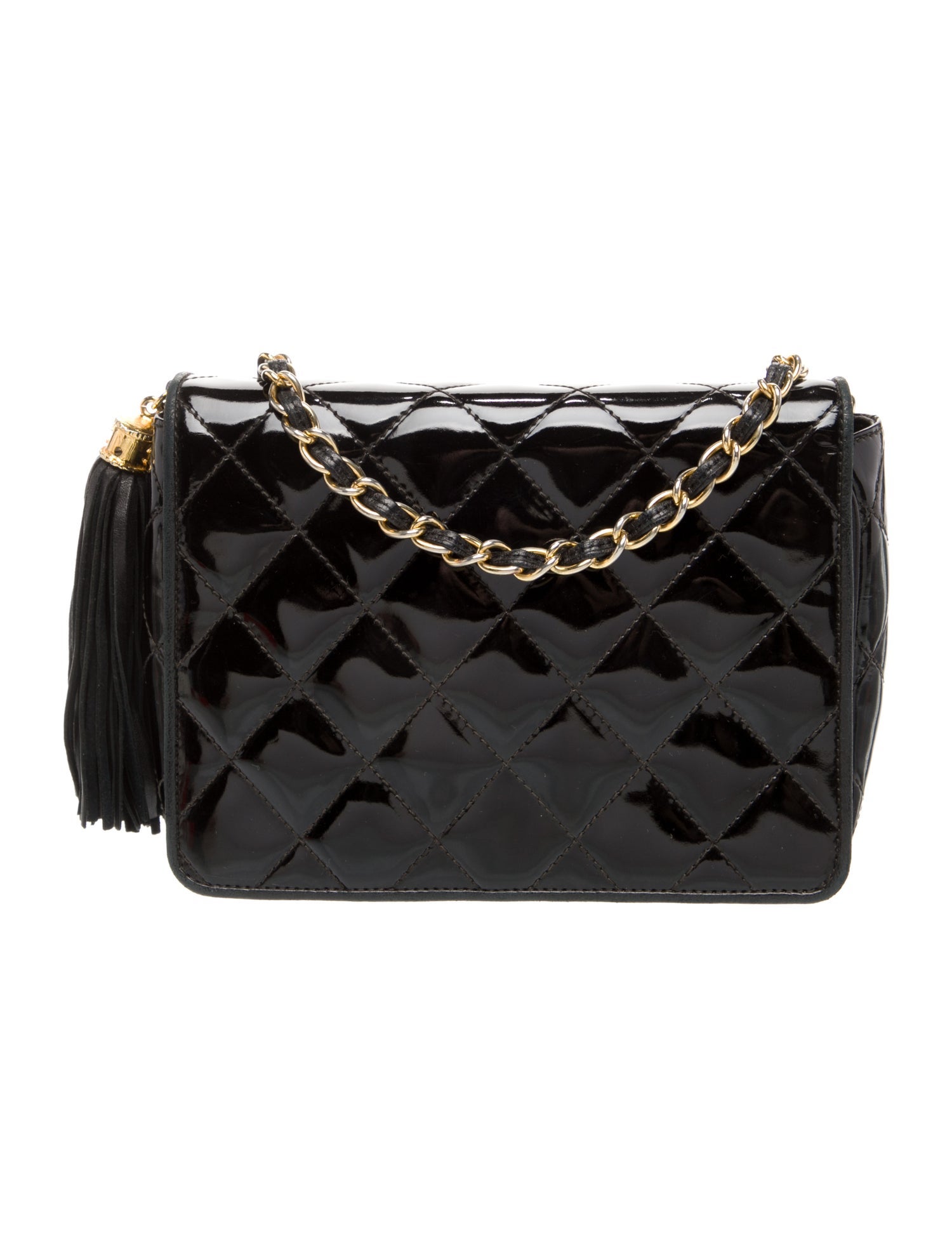 Chanel Patent Tassel Camera Bag