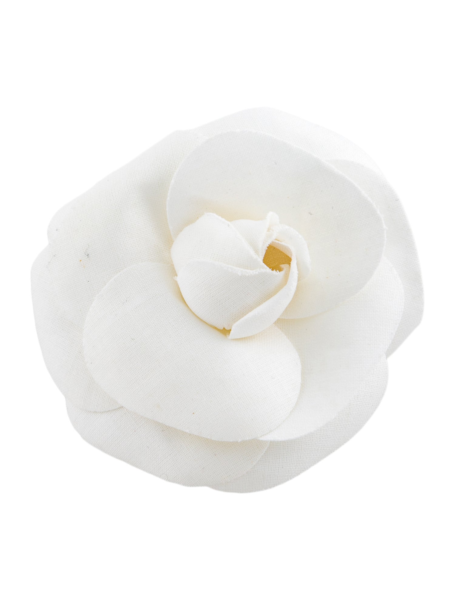Chanel Vintage Fabric Camellia Brooch