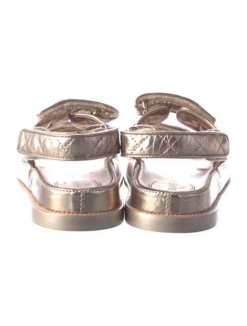 Chanel Gate No. 5 'Dad' Interlocking CC Logo Slingback Sandals