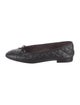 Chanel Interlocking CC Logo Leather Ballet Flats