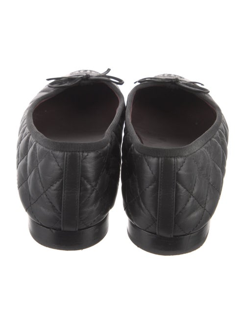 Chanel Interlocking CC Logo Leather Ballet Flats