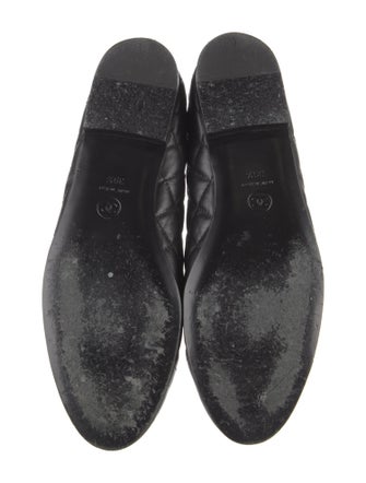 Chanel Interlocking CC Logo Leather Ballet Flats
