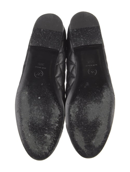 Chanel Interlocking CC Logo Leather Ballet Flats