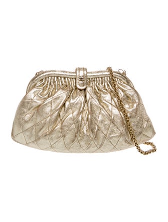 Chanel Metallic Frame Clutch w/ Chain