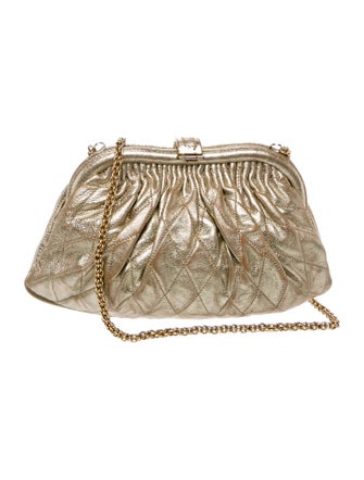Chanel Metallic Frame Clutch w/ Chain