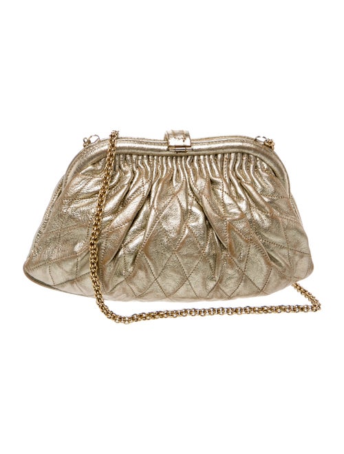 Chanel Metallic Frame Clutch w/ Chain