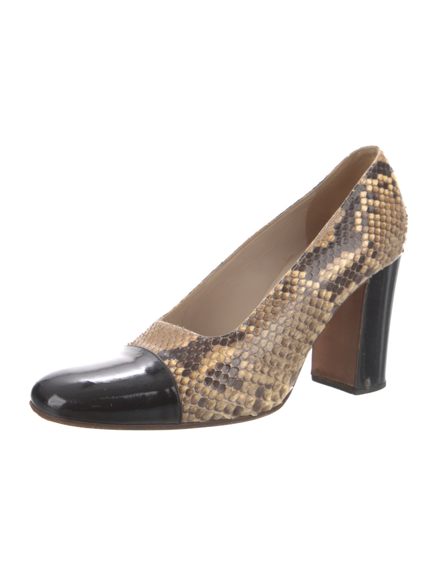 Chanel Vintage Python Pumps