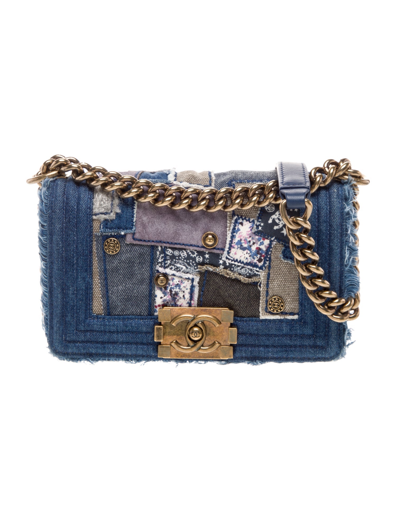 Chanel Small Denim Patchwork Boy Bag