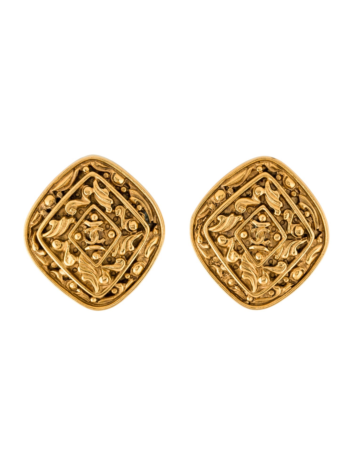 Chanel Vintage CC Clip-On Earrings