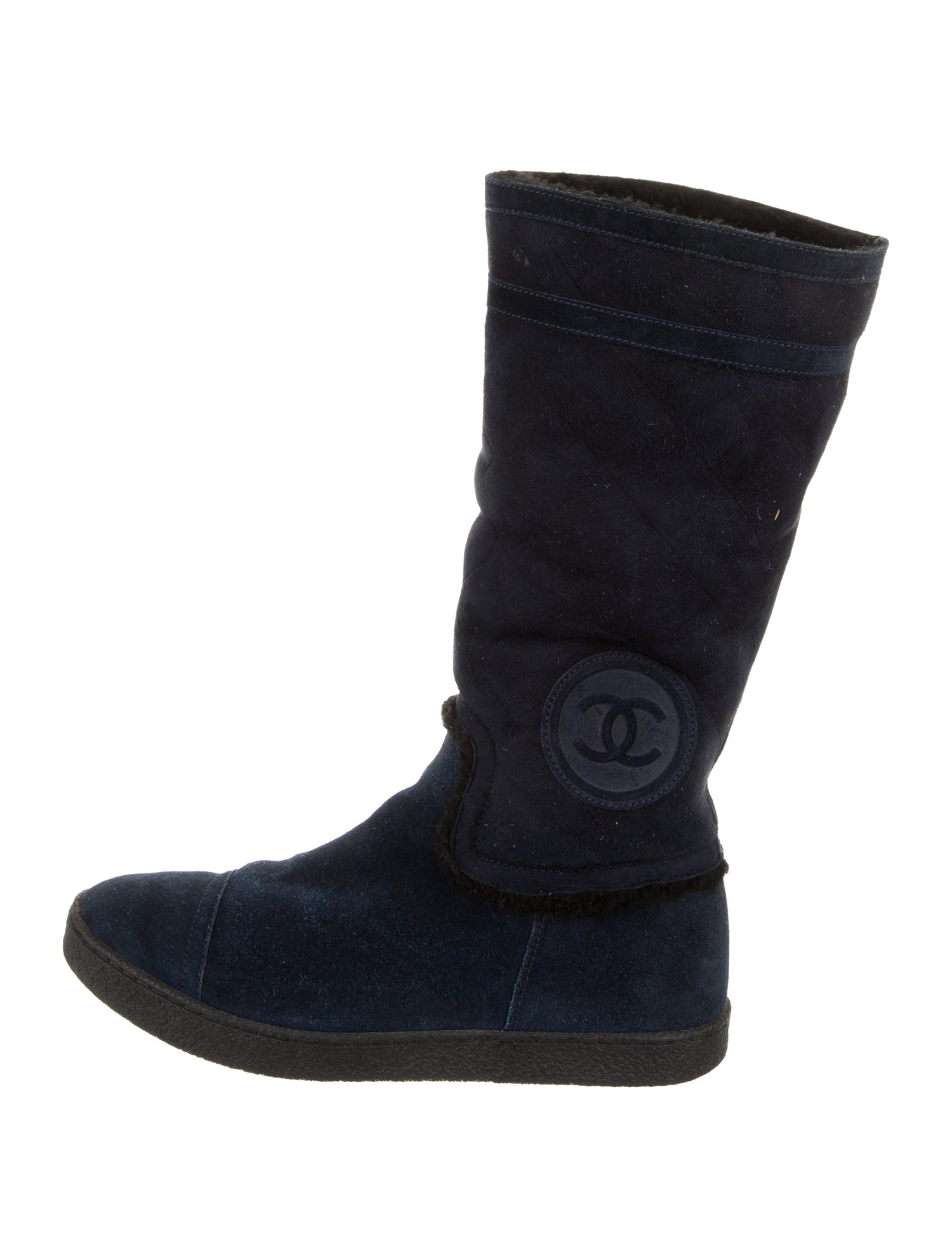 Chanel 2011 Interlocking CC Logo Sock Boots