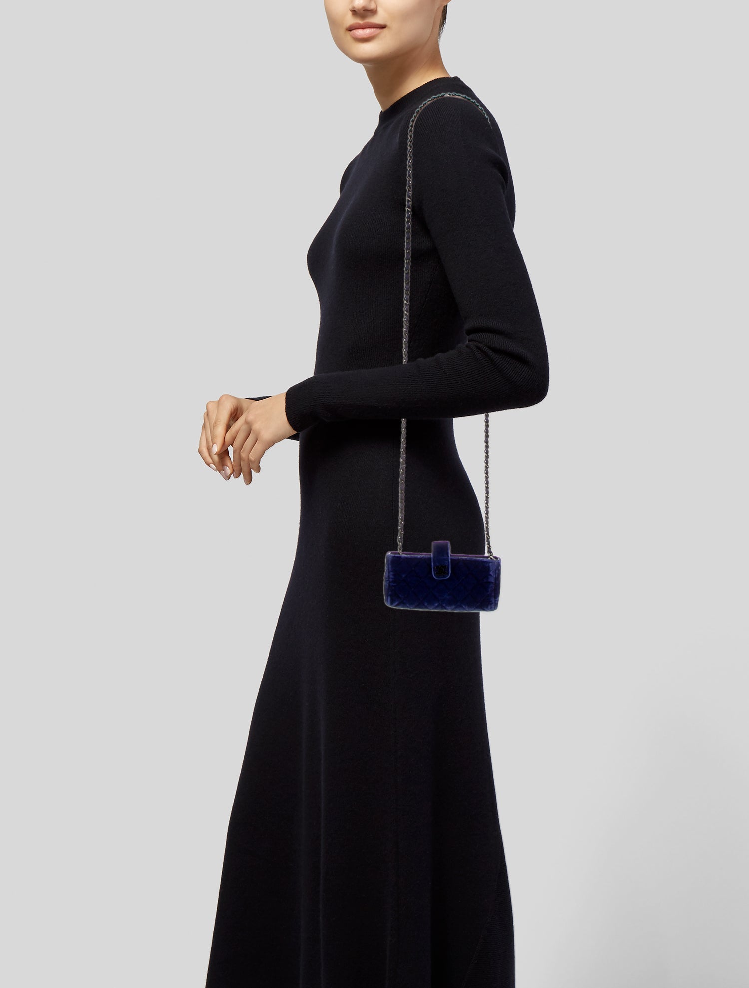 Chanel Velvet O-Phone Crossbody Bag