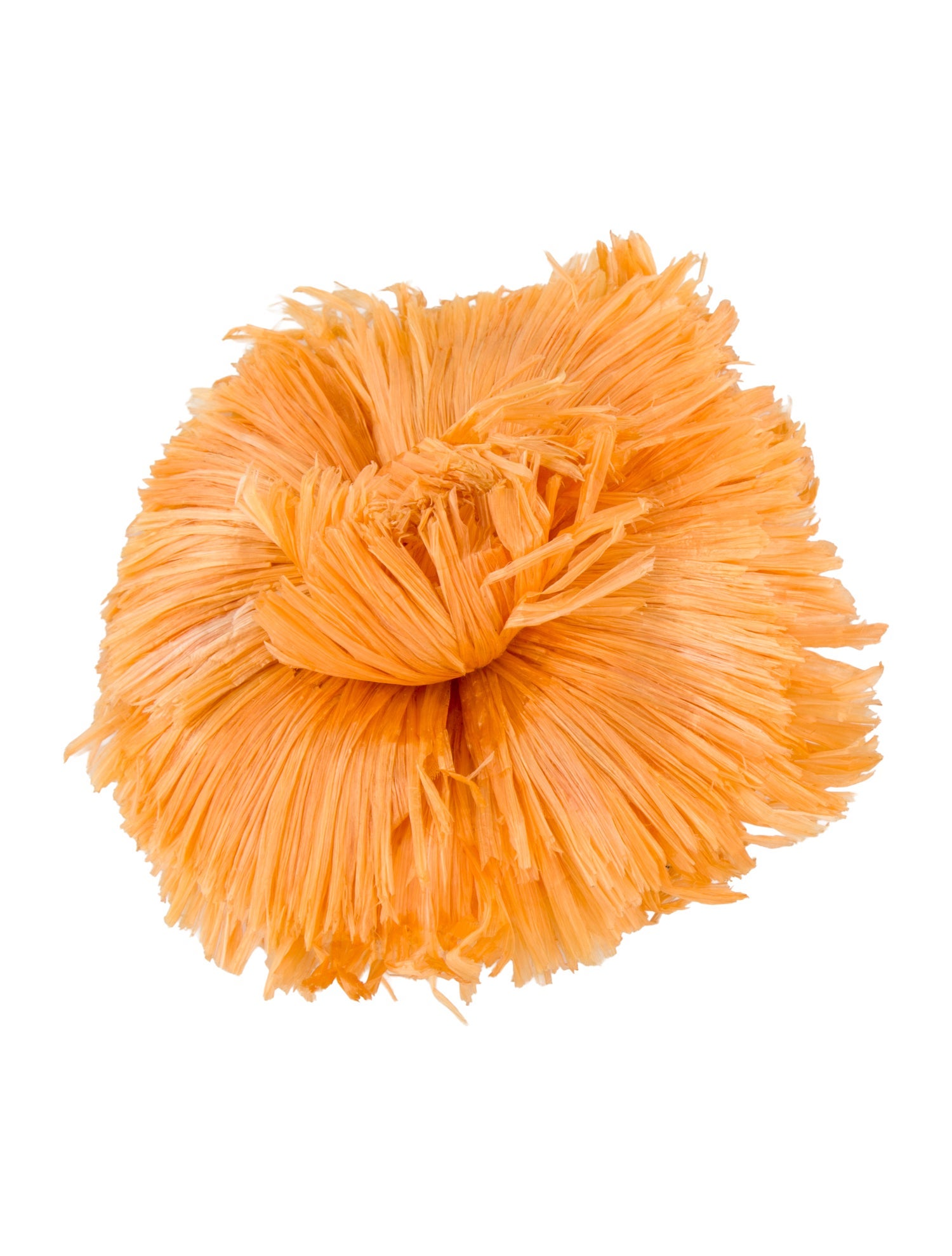 Chanel Vintage Raffia Camellia Pin Brooch