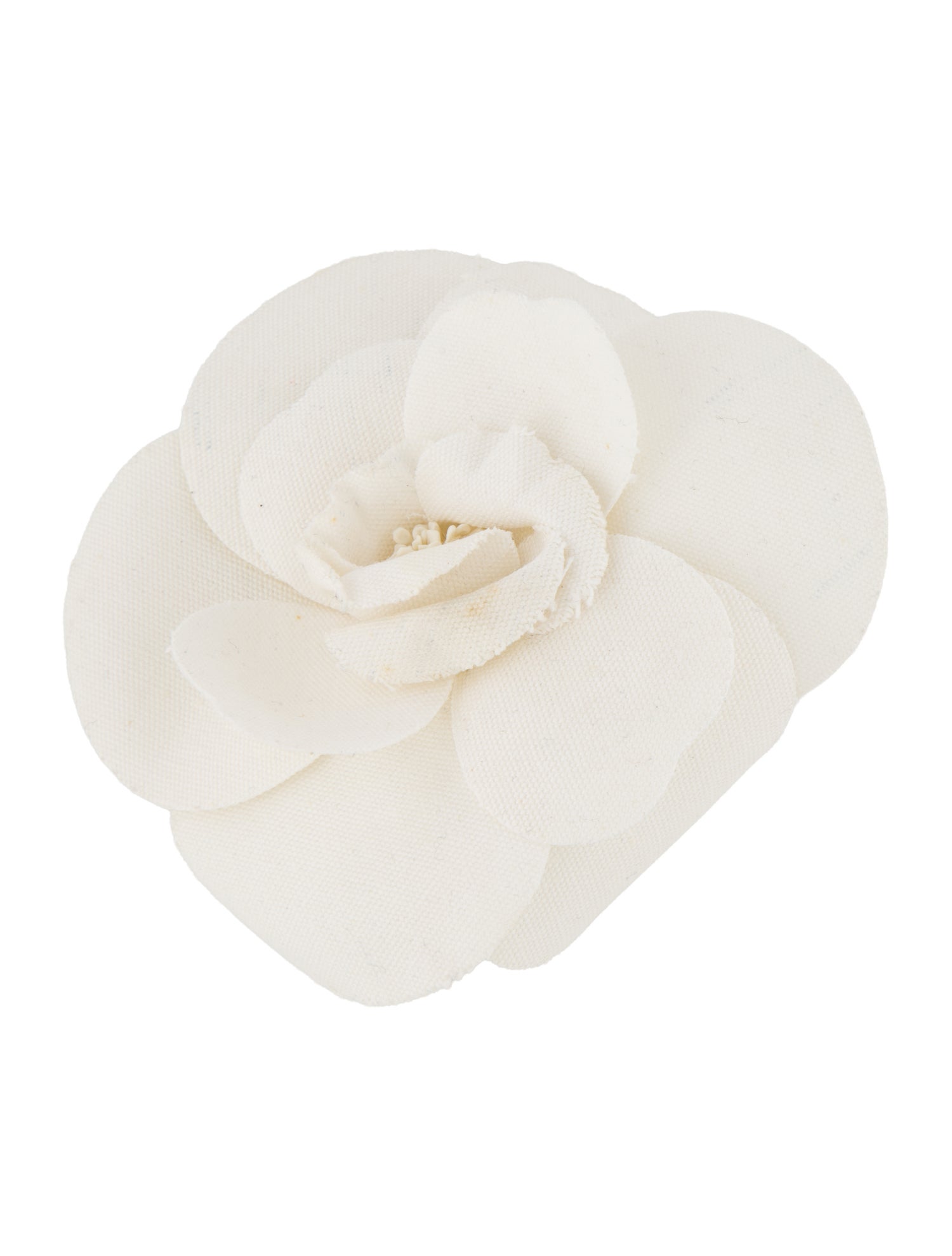 Chanel Vintage Fabric Camellia Brooch