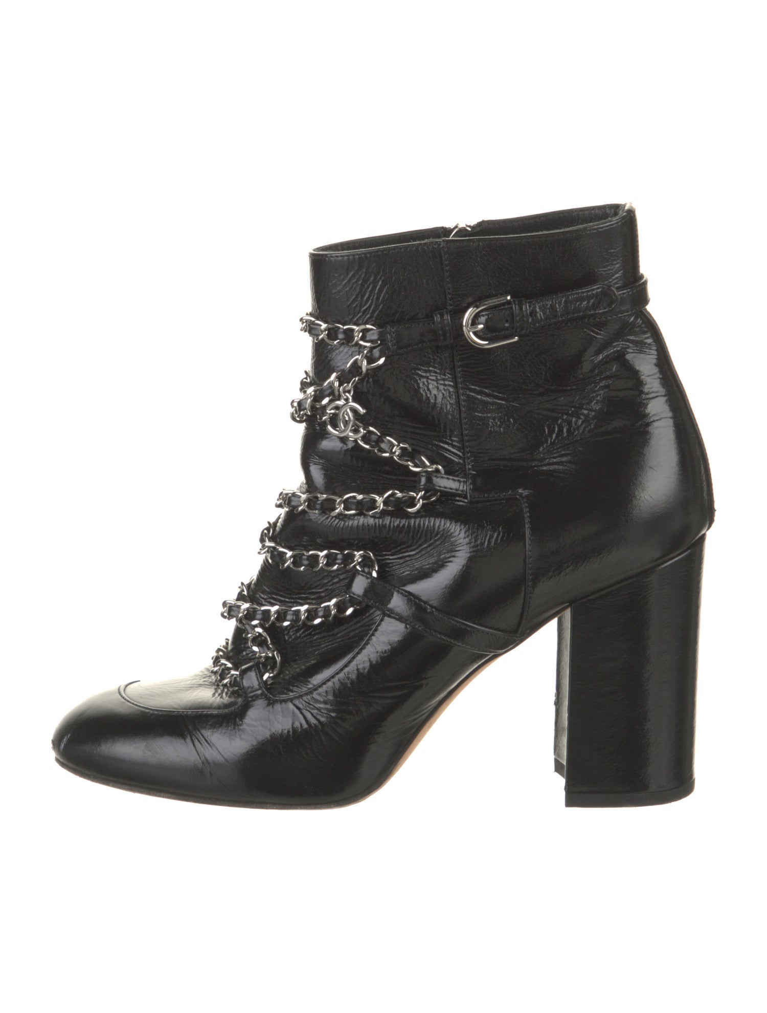 Chanel 2019 Interlocking CC Logo Lace-Up Boots