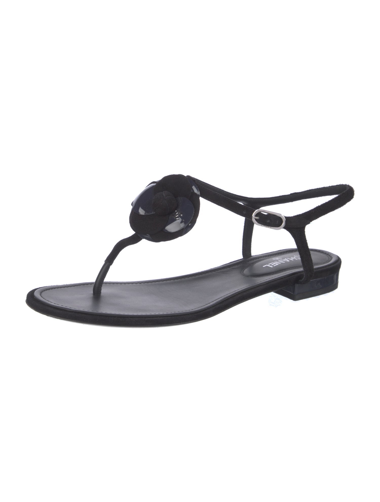 Chanel 2016 Interlocking CC Logo T-Strap Sandals