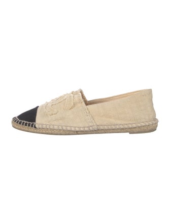 Chanel Interlocking CC Logo Canvas Espadrilles