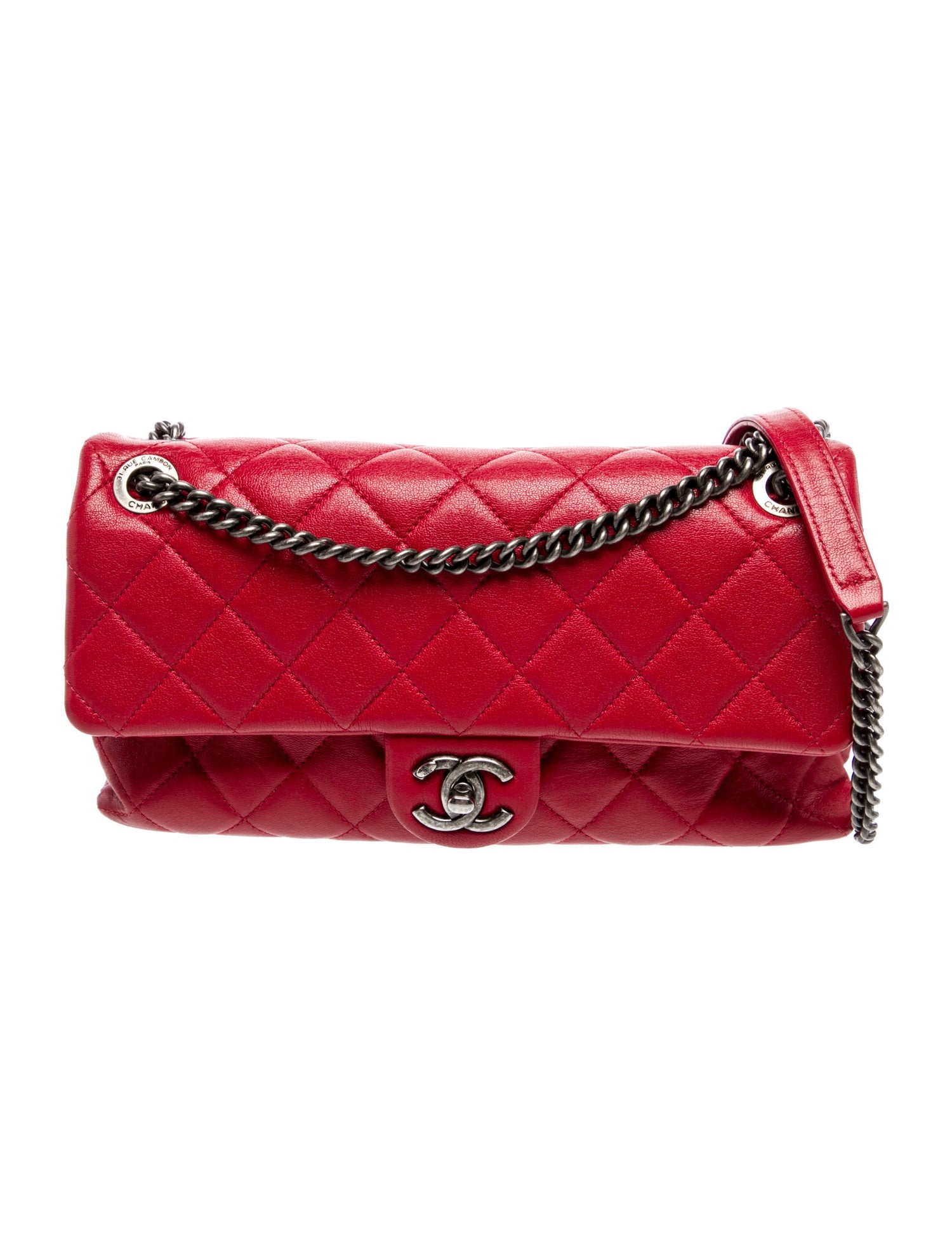 Chanel Small Burgundy Rocks Flap Bag