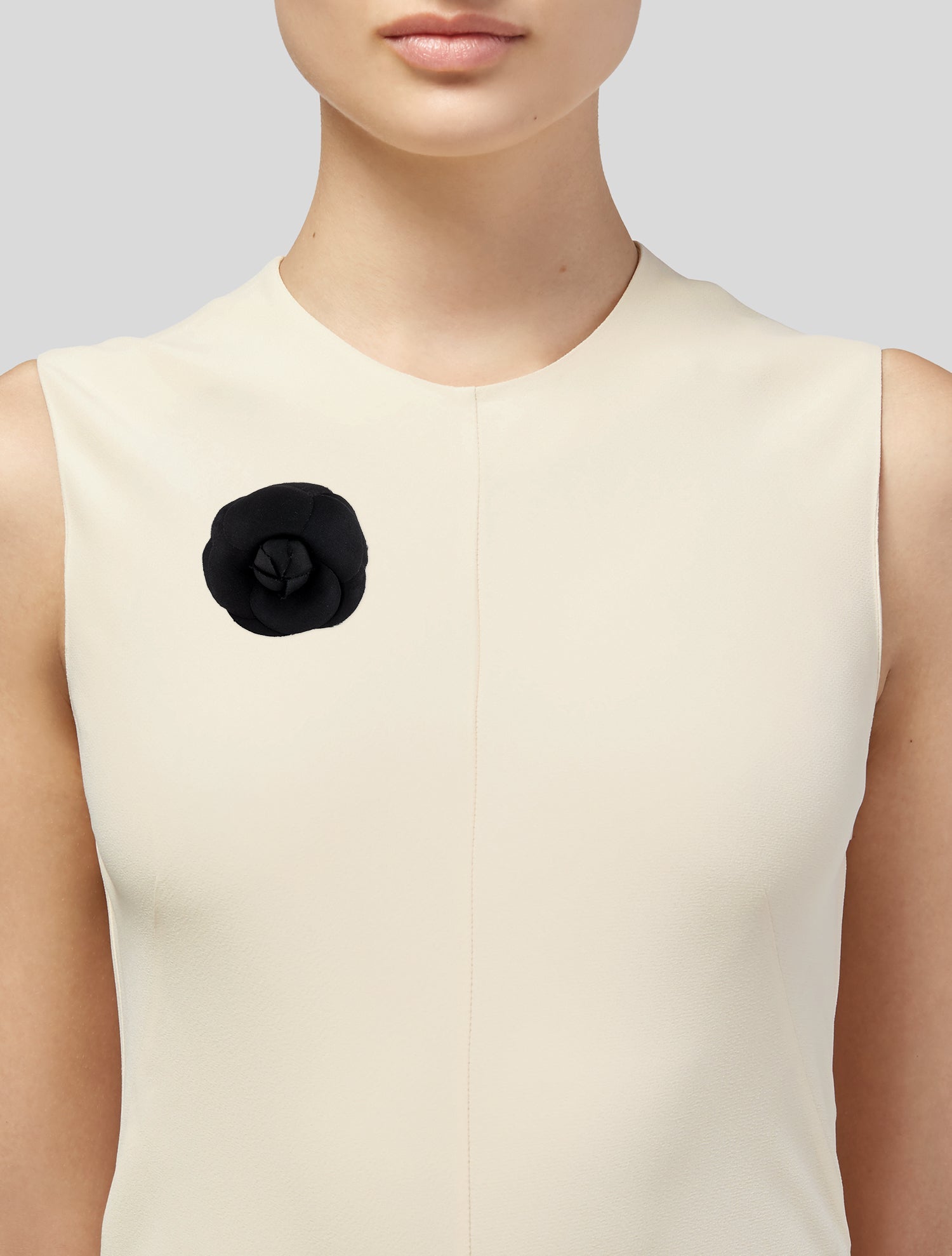 Chanel Small Silk Camellia Brooch
