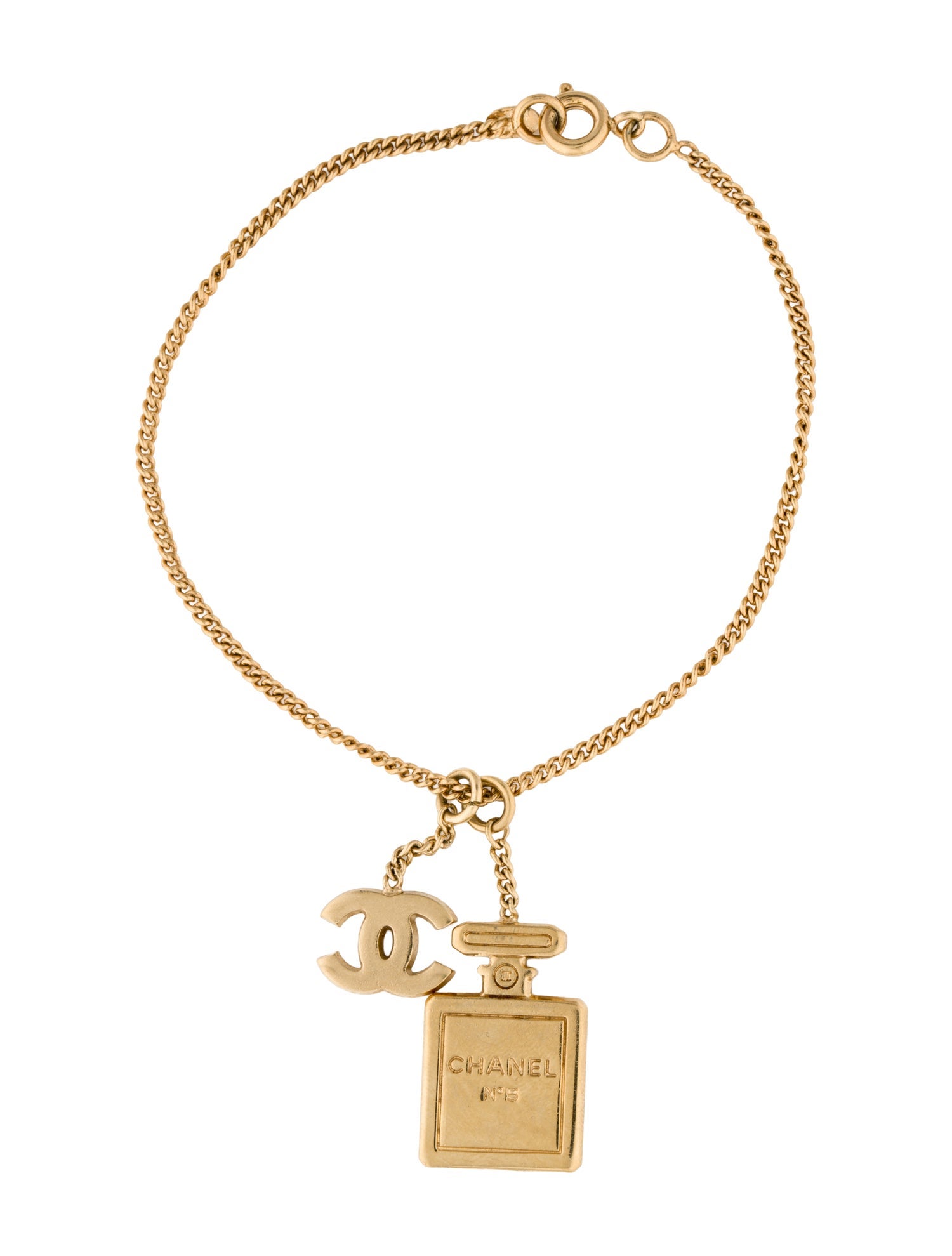 Chanel No. 5 CC Perfume Charm Bracelet