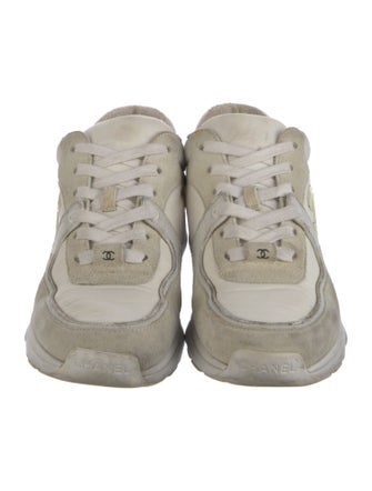 Chanel Interlocking CC Logo Suede Sneakers