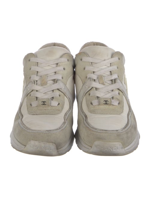 Chanel Interlocking CC Logo Suede Sneakers