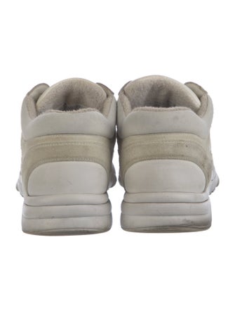 Chanel Interlocking CC Logo Suede Sneakers