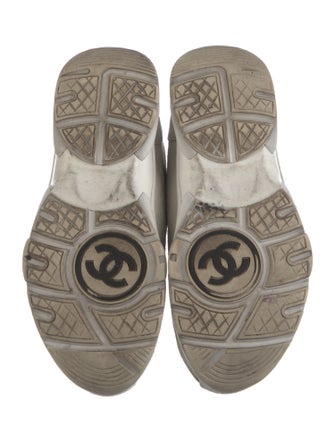 Chanel Interlocking CC Logo Suede Sneakers