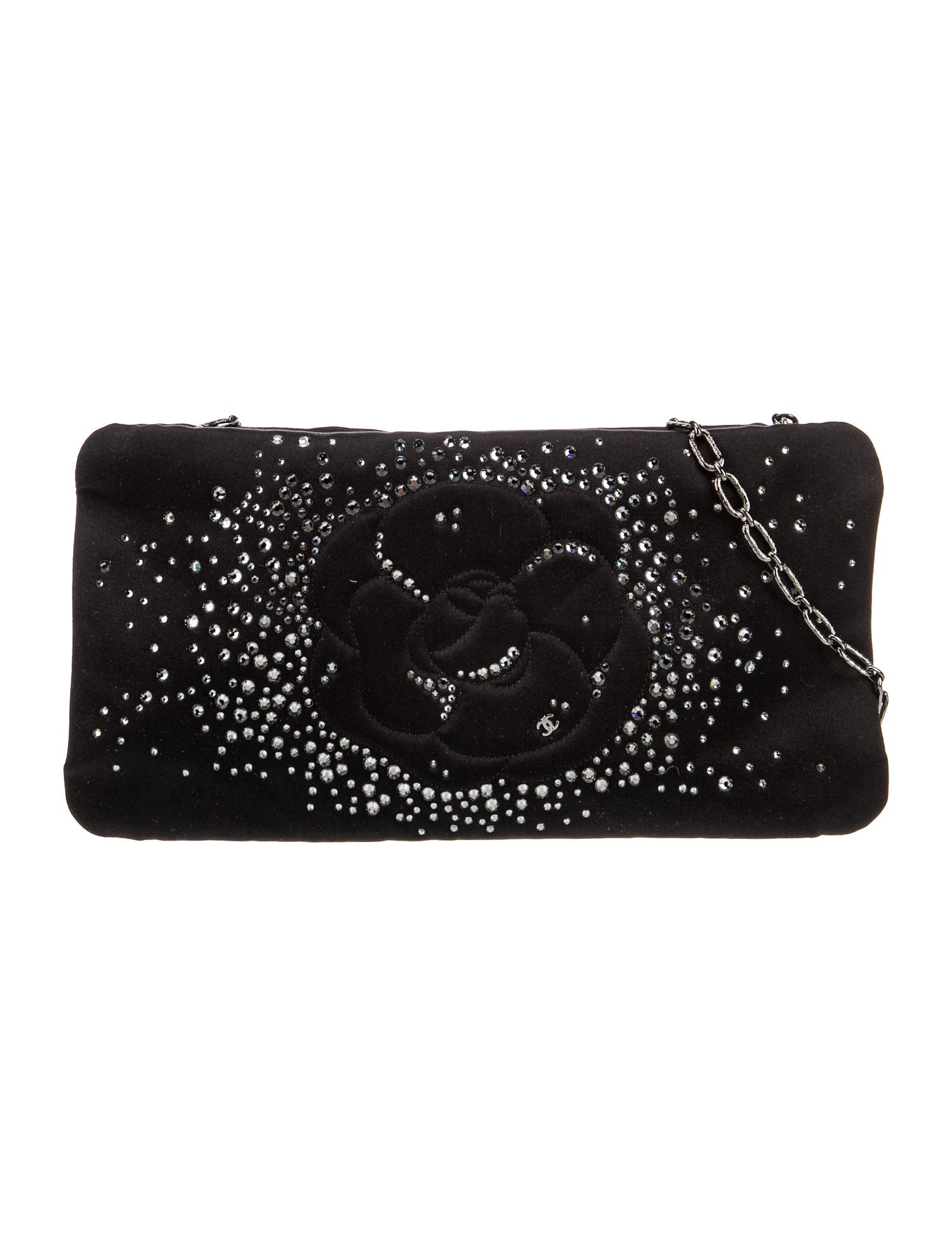 Chanel Satin Camellia Pochette