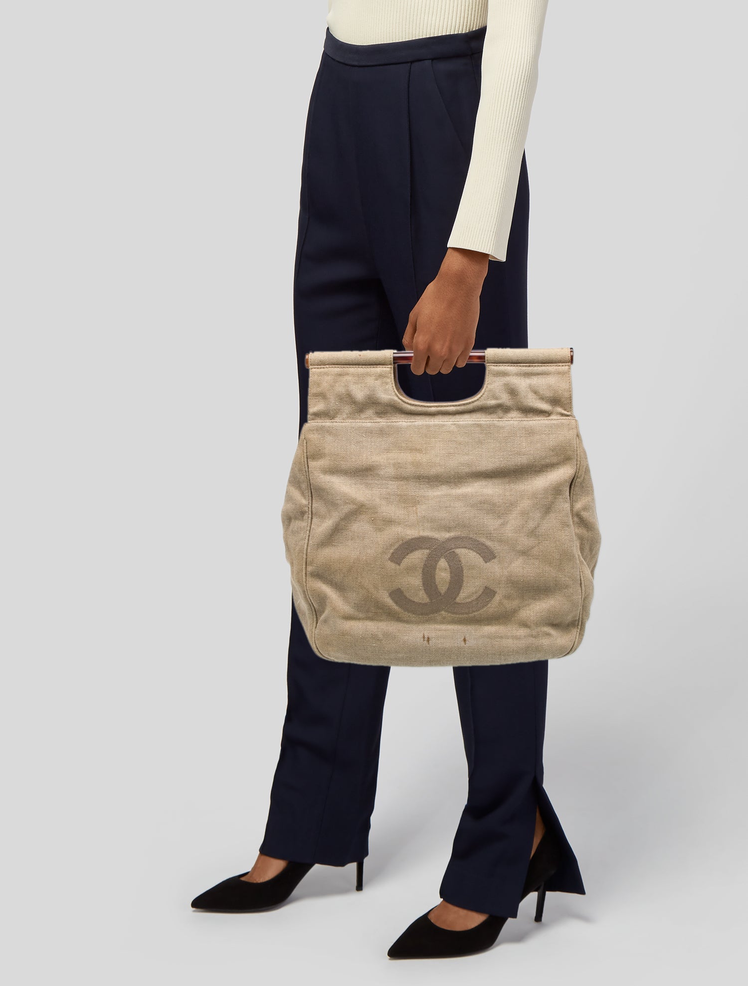 Chanel Canvas CC Handle Bag