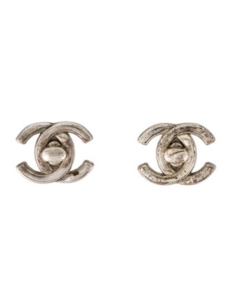Chanel CC Turnlock Clip-On Earrings