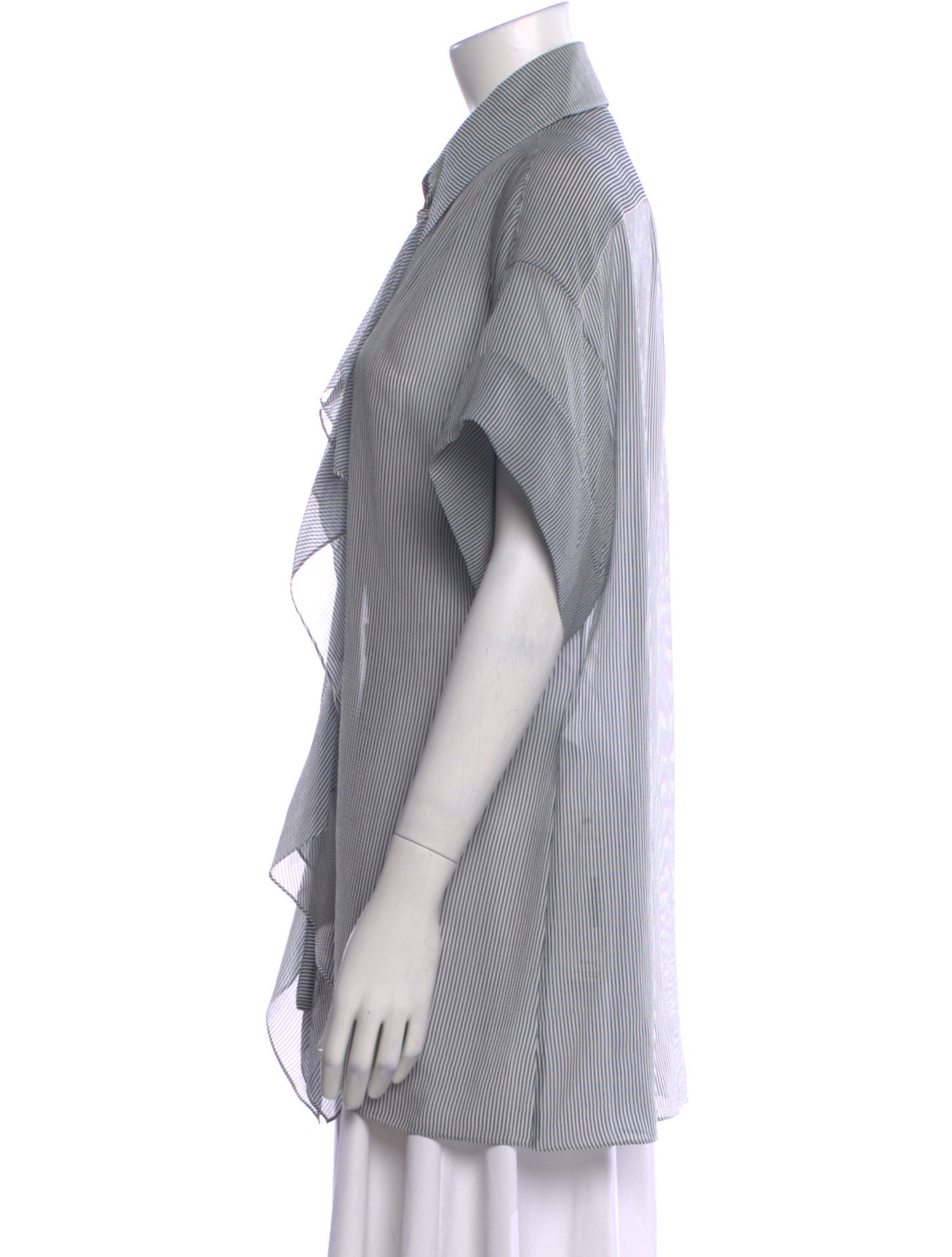 Chanel 2022 Silk Button-Up Top