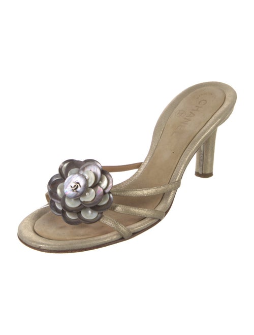 Chanel Vintage Interlocking CC Logo Slides