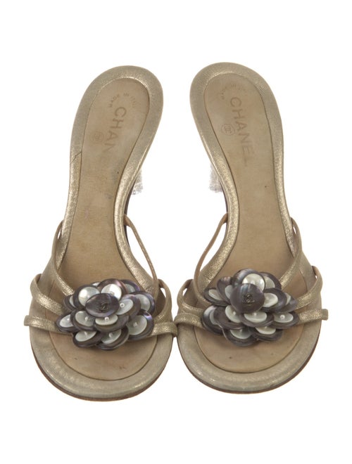 Chanel Vintage Interlocking CC Logo Slides