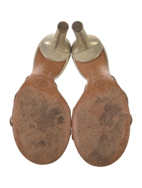 Chanel Vintage Interlocking CC Logo Slides