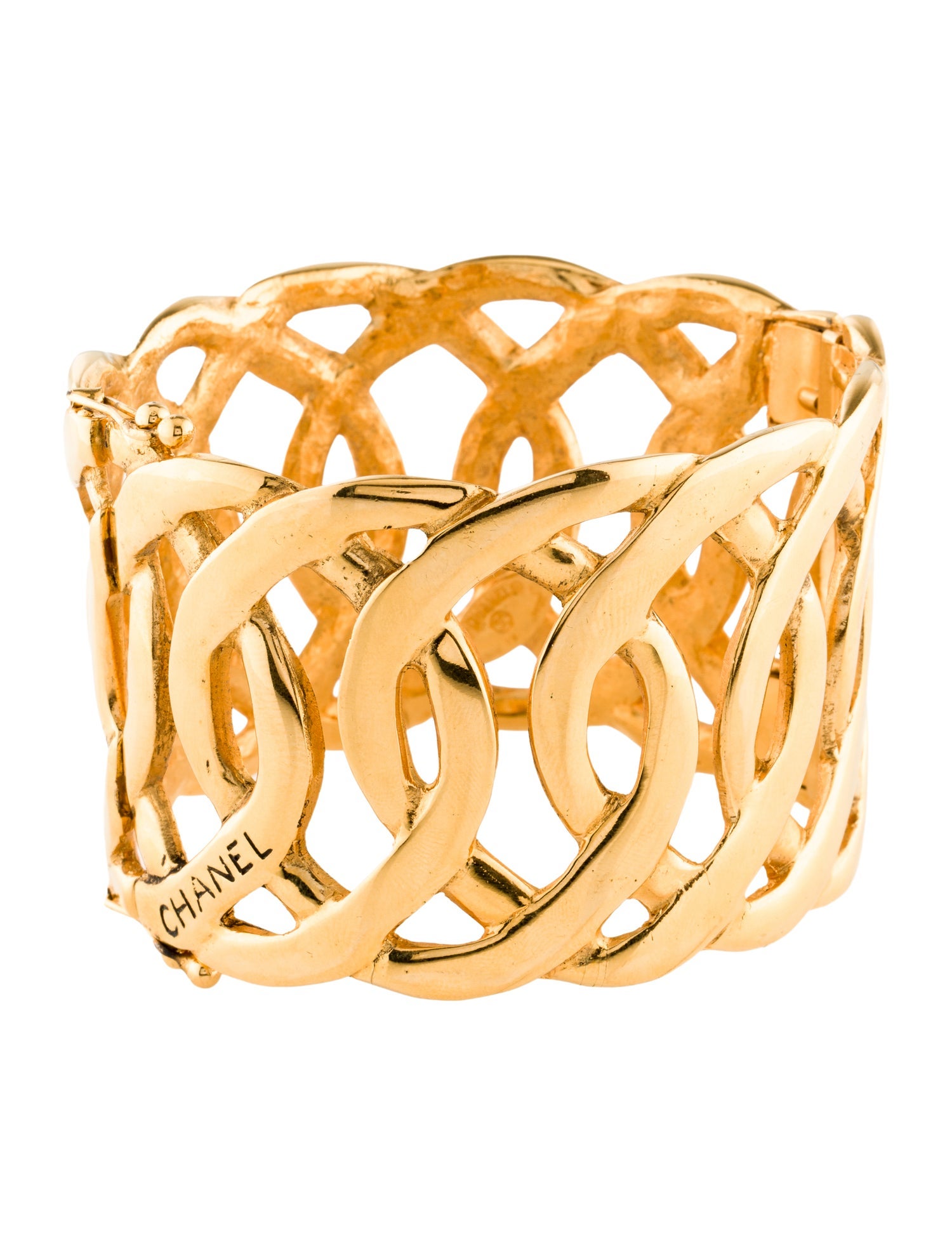 Chanel Vintage CC Hinged Bangle